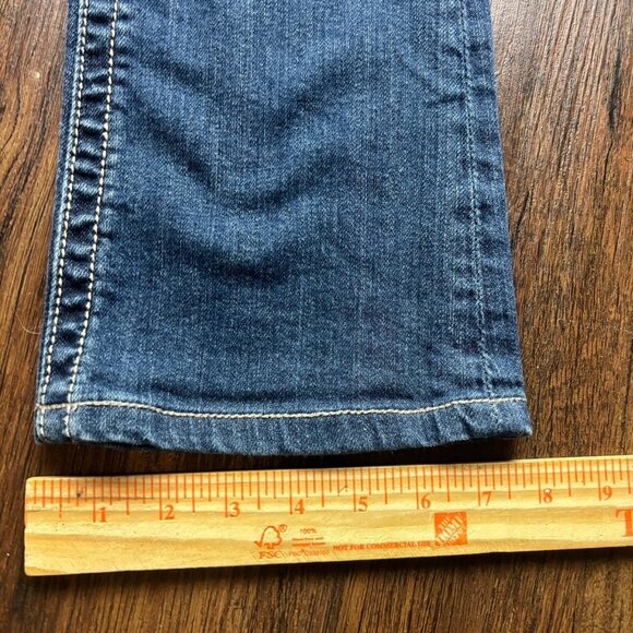 Miss Me Boot Jeans Rhinestones Studded Distressed Medium Wash Size 25 - Picture 11 of 12